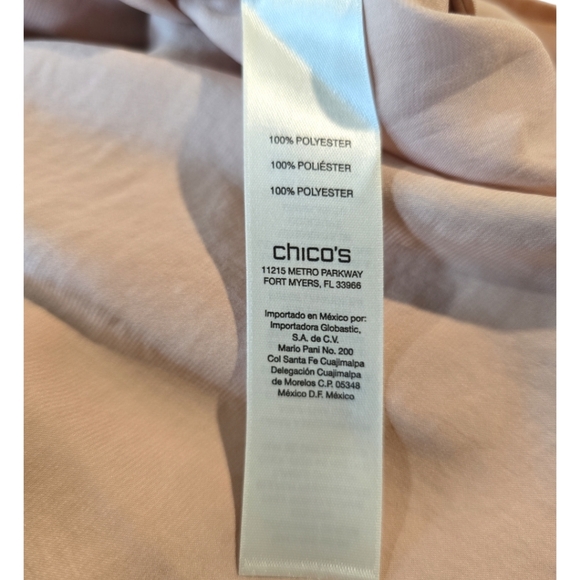 Chico's Sleeveless Asymmetrical Side Ruching Blush Pink Plus Size 4 / US XXL - Picture 4 of 5